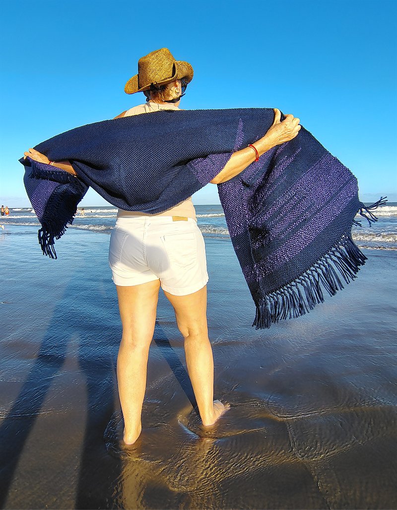 Pashminas tejidas en telar Calfu artesanales